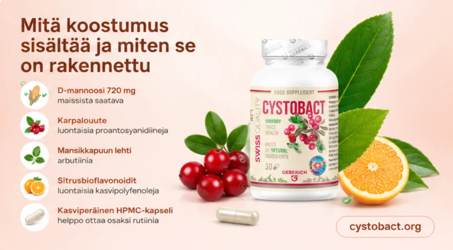 Cystobact — D-Mannose, Cranberry, Blatt des Erdbeerbaums und Zitrus-Bioflavonoide