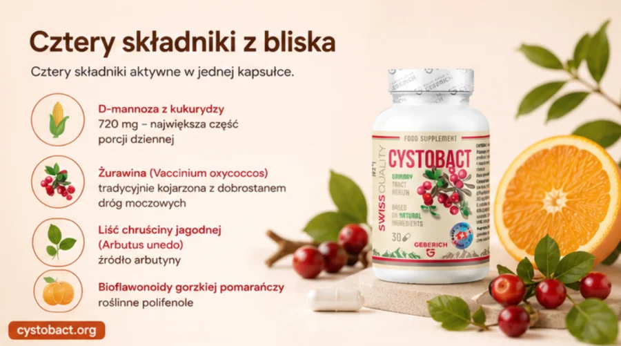 Cystobact — D-Mannose, Cranberry, Blatt des Erdbeerbaums und Zitrus-Bioflavonoide
