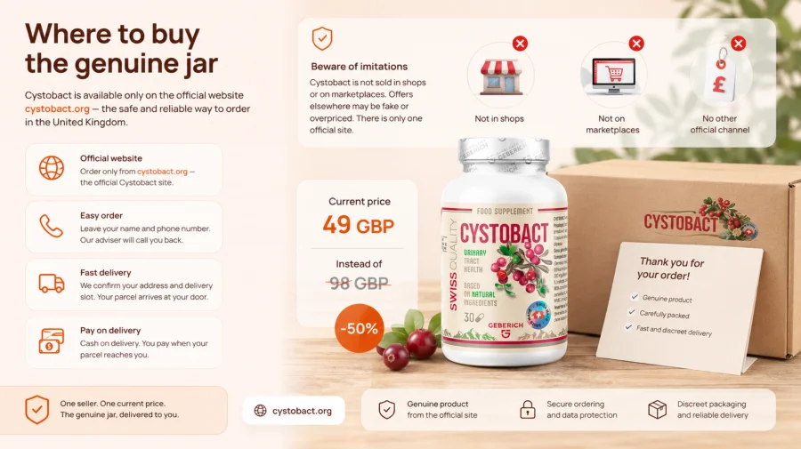 Cystobact — ordering the genuine jar from the official site in the United Kingdom