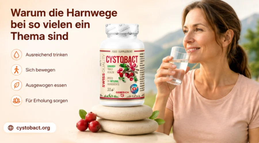 Cystobact — pflanzliche Kapseln für Erwachsene, die rund um die Harnwege vorsorgen